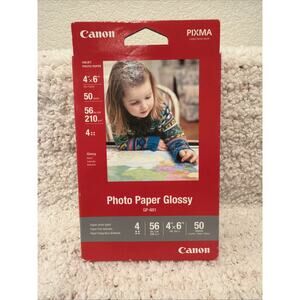 NEW 50 Sheets Canon Pixma Inkjet Photo Paper Glossy GP-601 4"x6" - Free Shipping